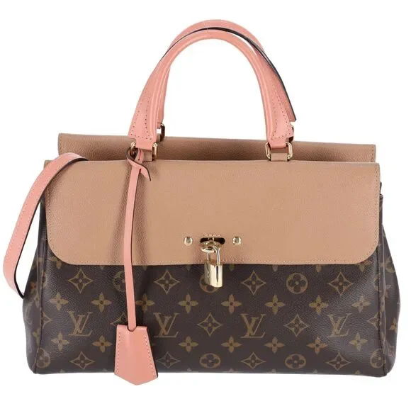 Louis Vuitton Monogram Canvas Venus Satchel Brown Crossbody Tan Pink M53540 - Picture 1 of 12